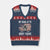 USA Flag Hockey Skull V-Neck Knit Sweater Vest My Goal Is To Deny Yours TS02 Navy Red Print Your Wear