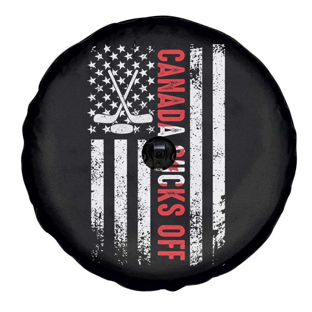 USA Flag Hockey Spare Tire Cover Funny Canada Sucks US EH American Flag TS02 Print Your Wear