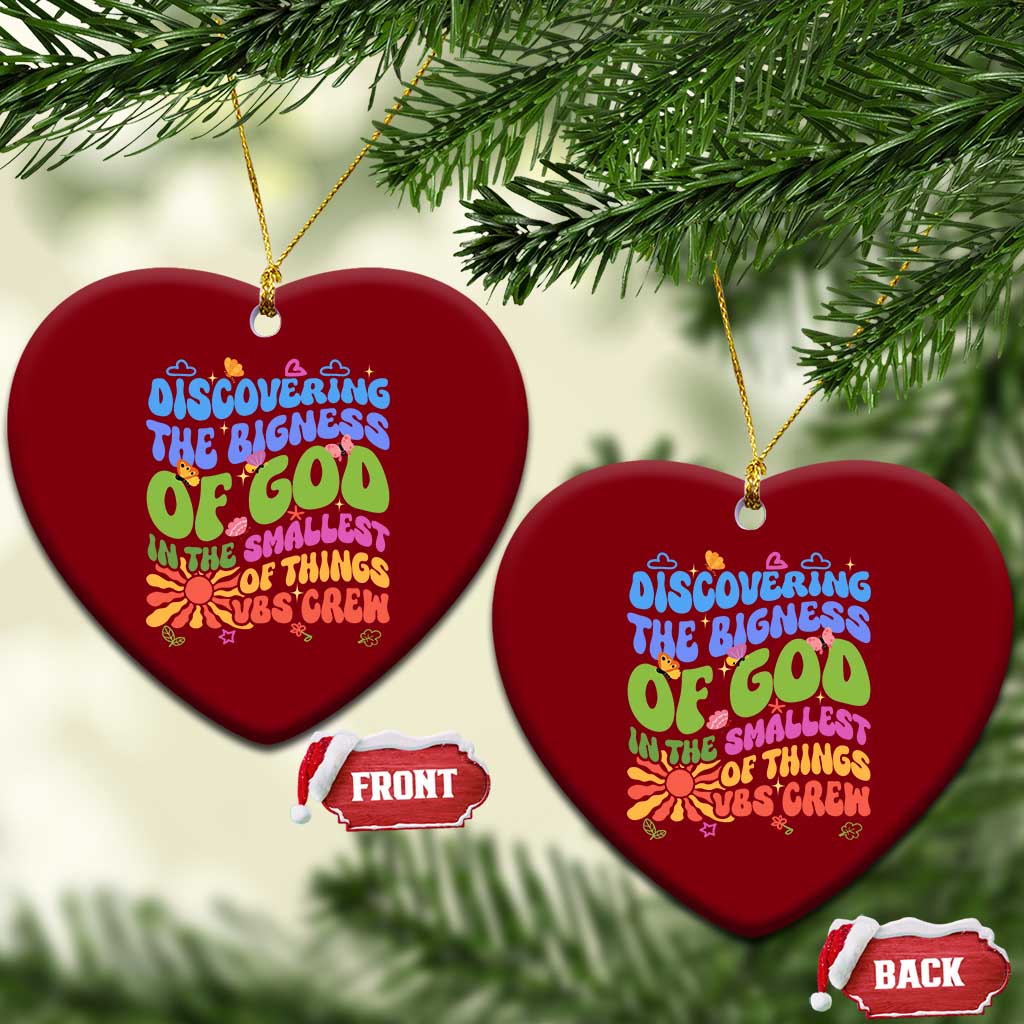 VBS 2025 Ceramic Ornament Discovering The Bigness Of God In The Smallest Of Things Retro Groovy TS02 Print Your Wear