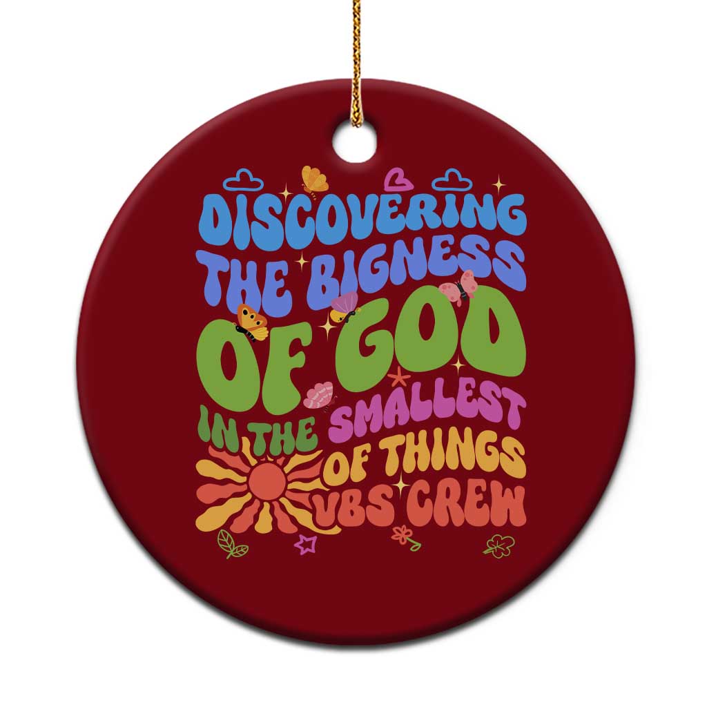 VBS 2025 Ceramic Ornament Discovering The Bigness Of God In The Smallest Of Things Retro Groovy TS02 1pc Red Print Your Wear