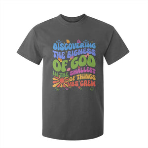 VBS 2025 T Shirt For Kid Discovering The Bigness Of God In The Smallest Of Things Retro Groovy TS02 Dark Heather Print Your Wear