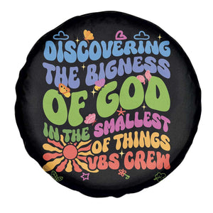 VBS 2025 Spare Tire Cover Discovering The Bigness Of God In The Smallest Of Things Retro Groovy TS02 Print Your Wear