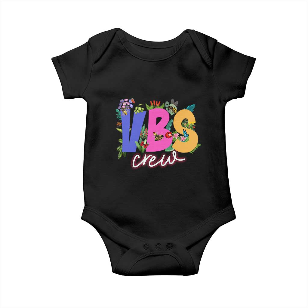 VBS Crew 2025 Baby Onesie Magninfied Vacation Bible School Adventure TS02 Black Print Your Wear