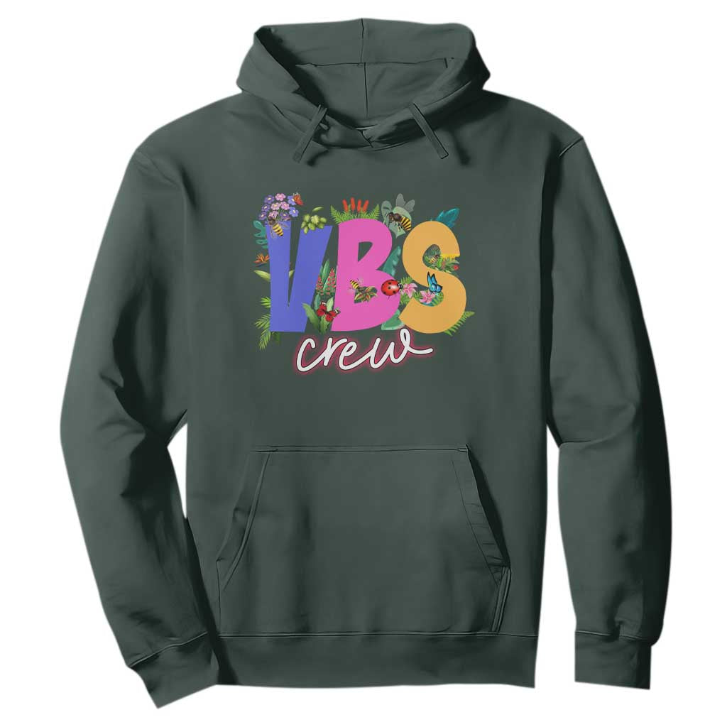 VBS Crew 2025 Hoodie Magninfied Vacation Bible School Adventure TS02 Dark Forest Green Print Your Wear
