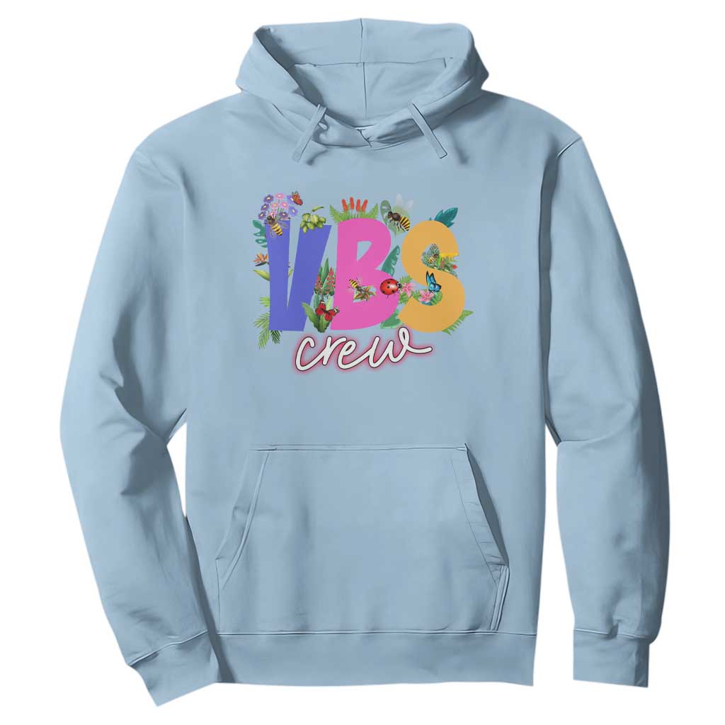 VBS Crew 2025 Hoodie Magninfied Vacation Bible School Adventure TS02 Light Blue Print Your Wear