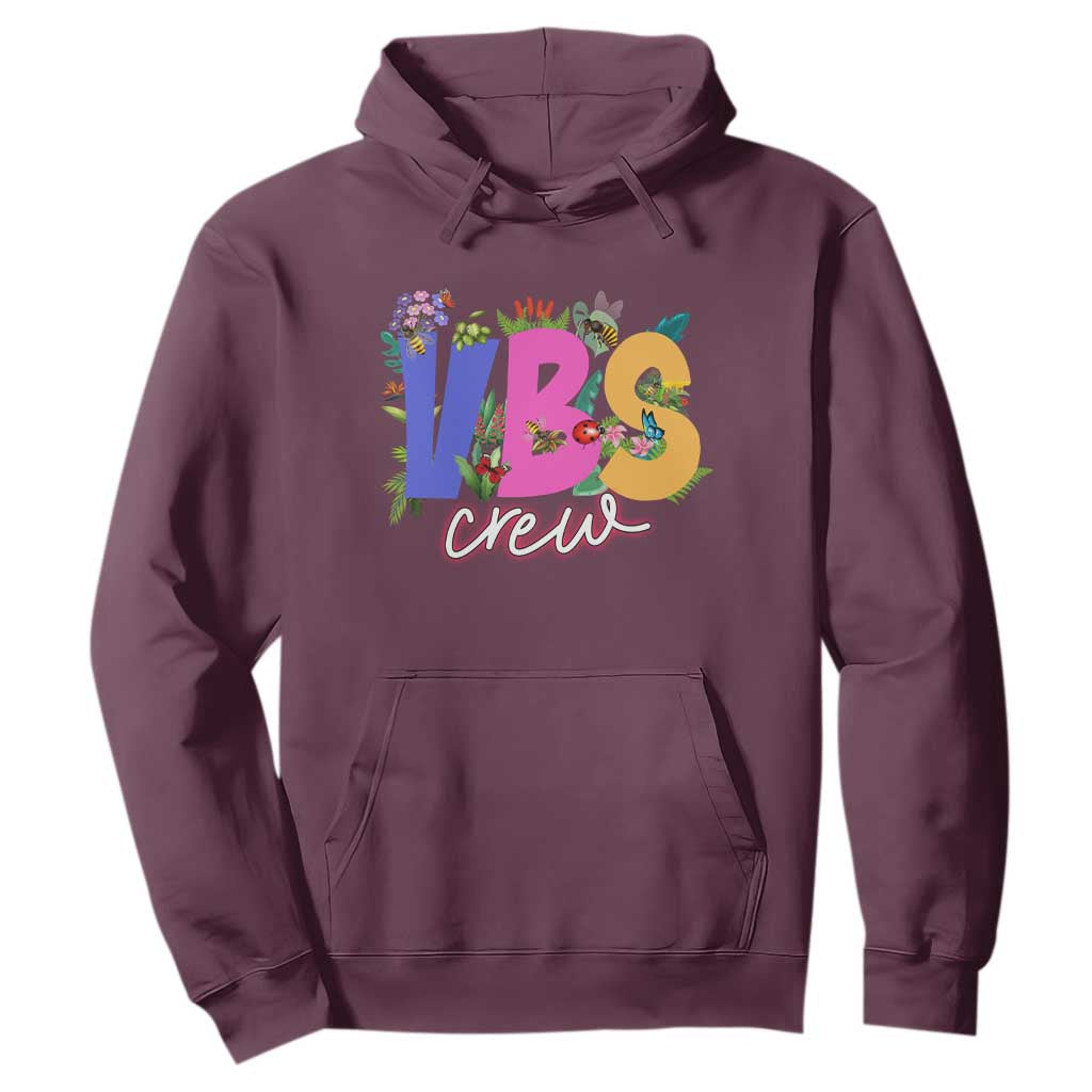 VBS Crew 2025 Hoodie Magninfied Vacation Bible School Adventure TS02 Maroon Print Your Wear