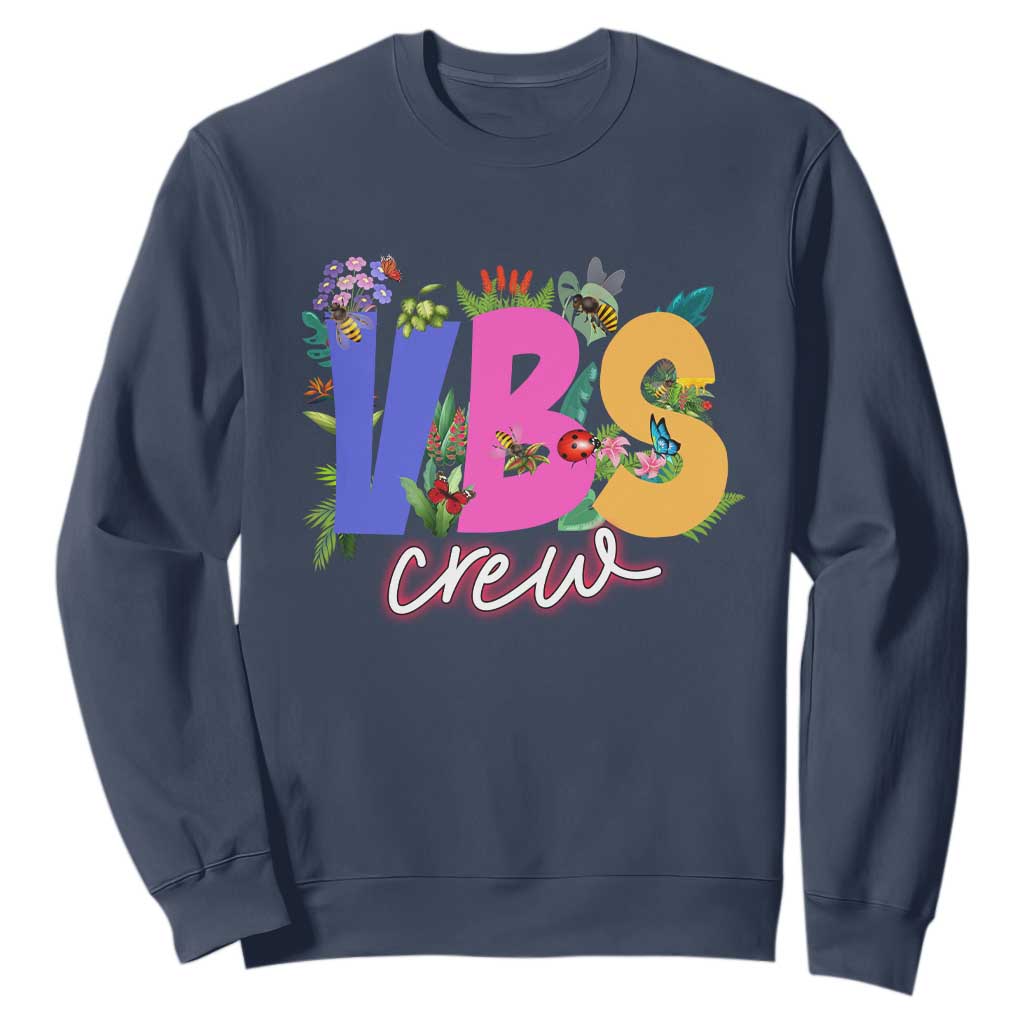 VBS Crew 2025 Sweatshirt Magninfied Vacation Bible School Adventure TS02 Navy Print Your Wear
