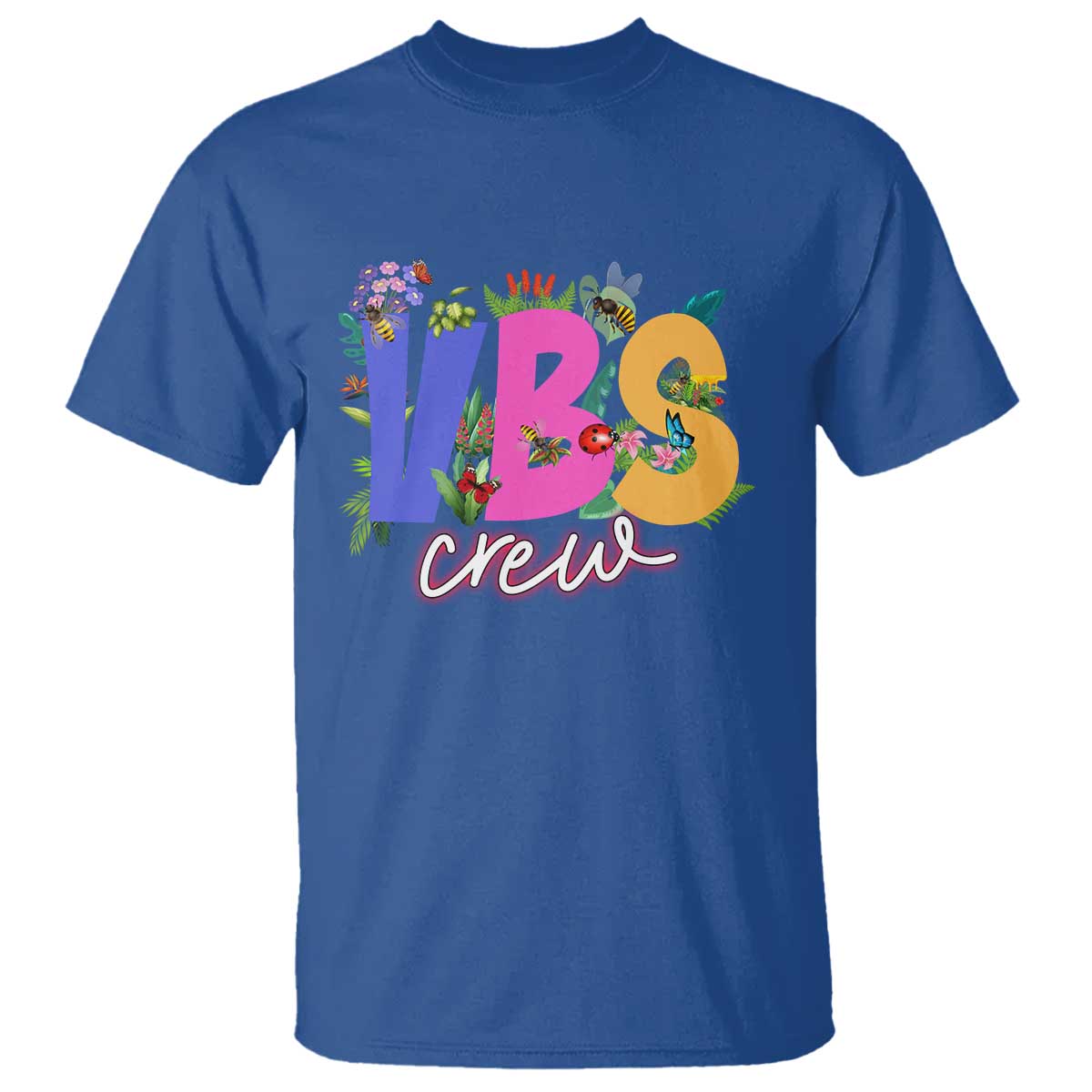 VBS Crew 2025 T Shirt Magninfied Vacation Bible School Adventure TS02 Royal Blue Print Your Wear