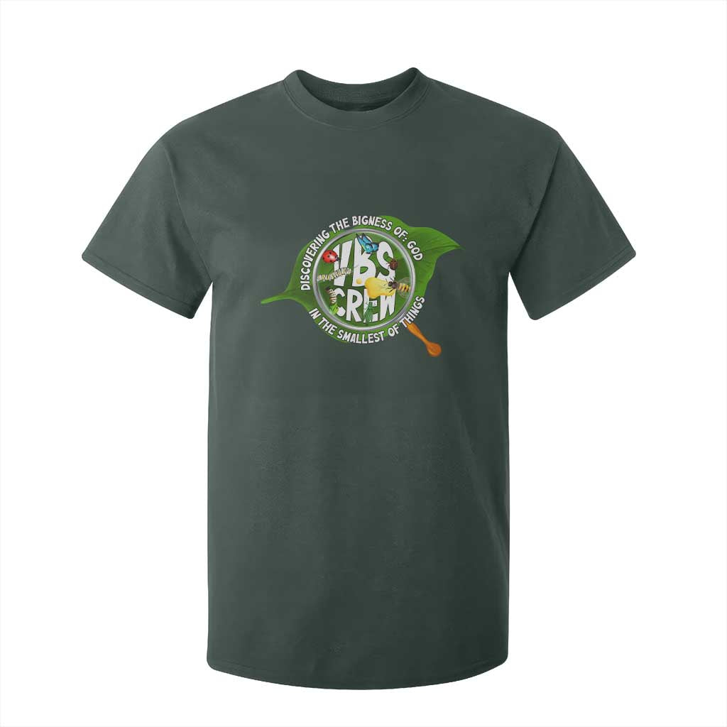 VBS Crew 2025 T Shirt For Kid Magnified Discovering The Bigness Of God In The Smallest Of Things TS02 Dark Forest Green Print Your Wear