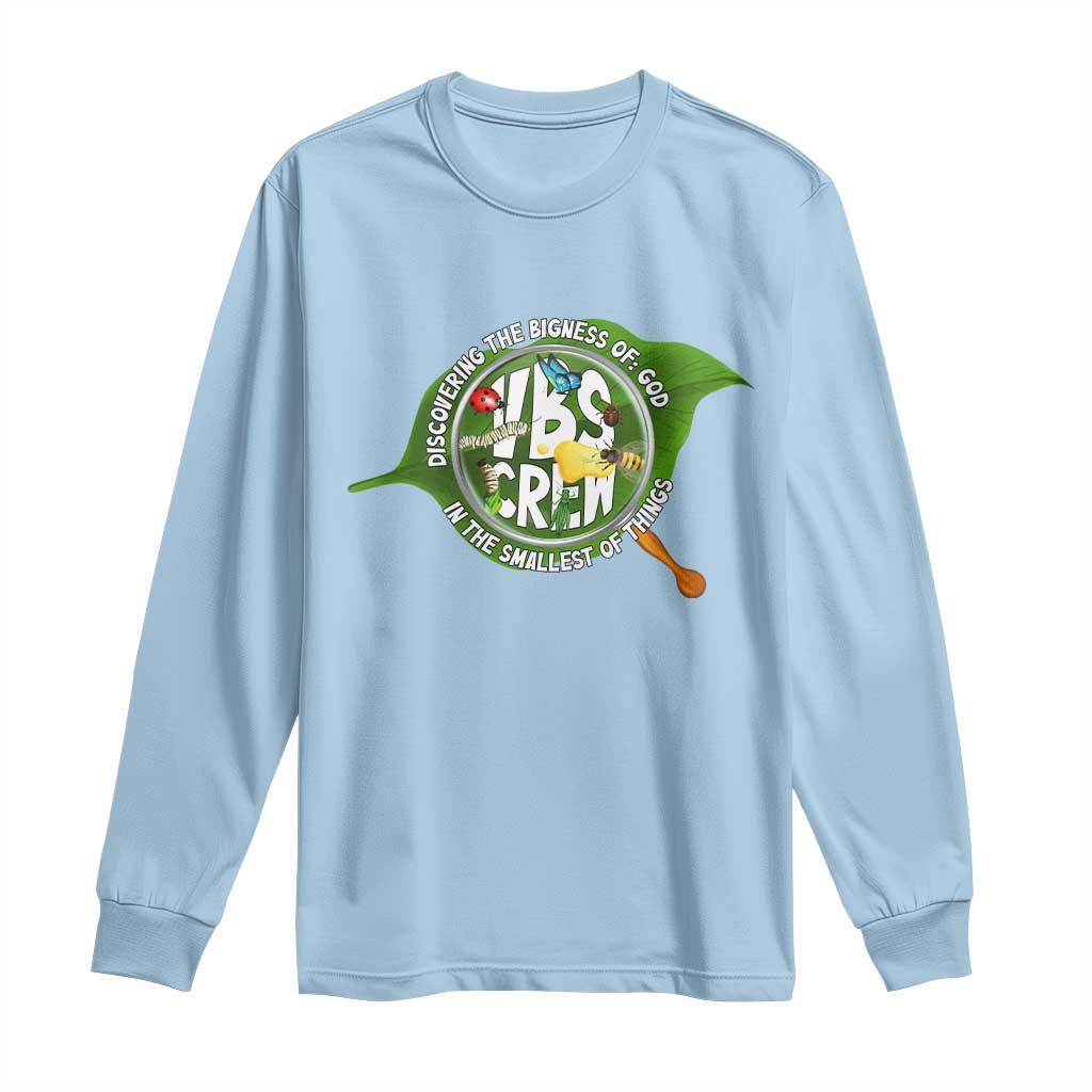 VBS Crew 2025 Long Sleeve Shirt Magnified Discovering The Bigness Of God In The Smallest Of Things TS02 Light Blue Print Your Wear