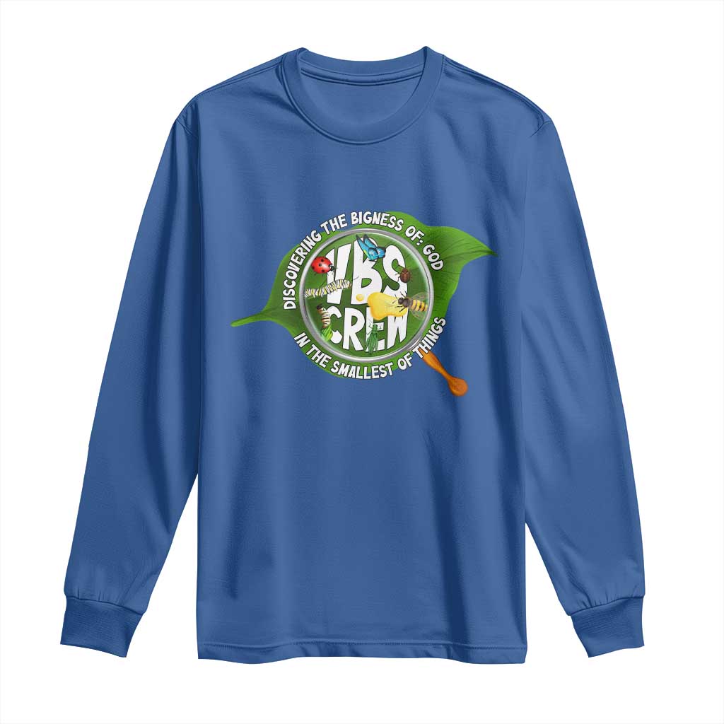 VBS Crew 2025 Long Sleeve Shirt Magnified Discovering The Bigness Of God In The Smallest Of Things TS02 Royal Blue Print Your Wear