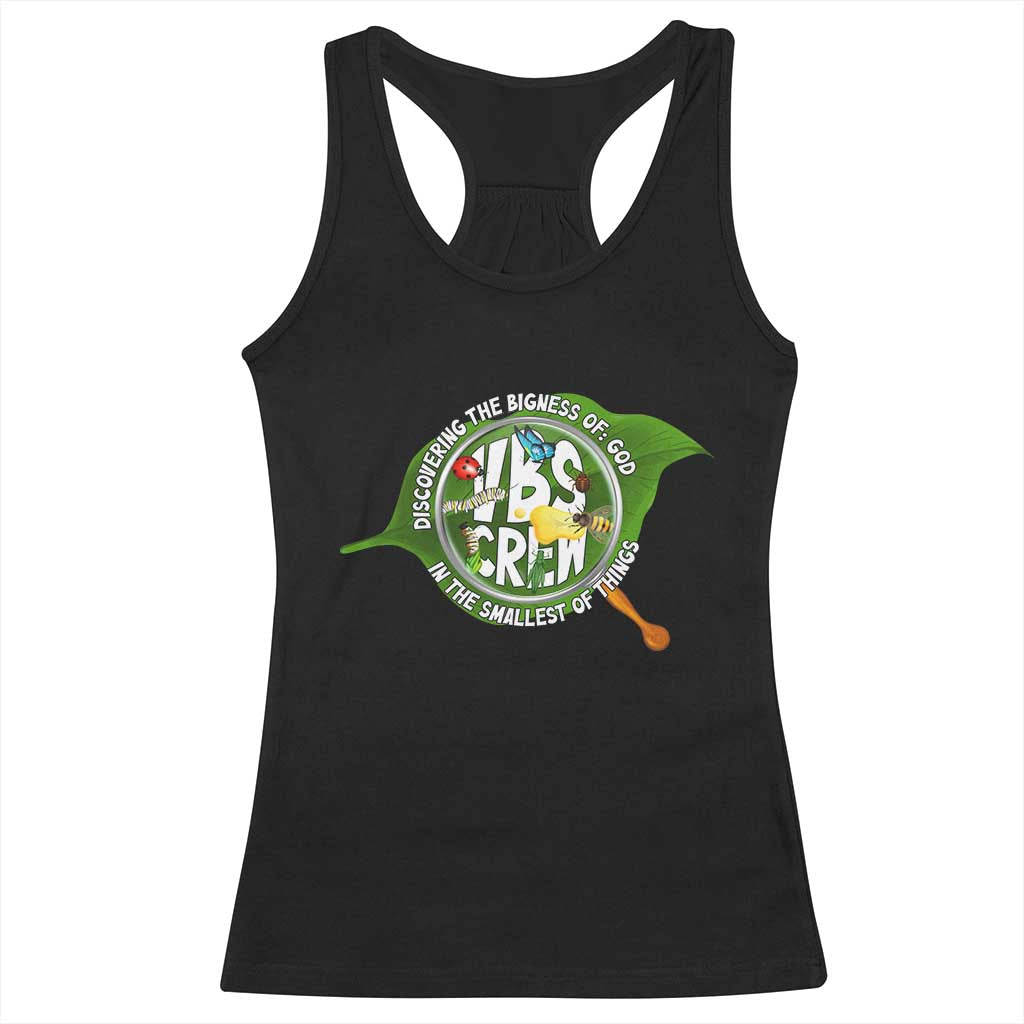VBS Crew 2025 Racerback Tank Top Magnified Discovering The Bigness Of God In The Smallest Of Things TS02 Black Print Your Wear