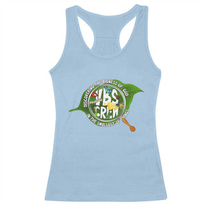 VBS Crew 2025 Racerback Tank Top Magnified Discovering The Bigness Of God In The Smallest Of Things TS02 Light Blue Print Your Wear