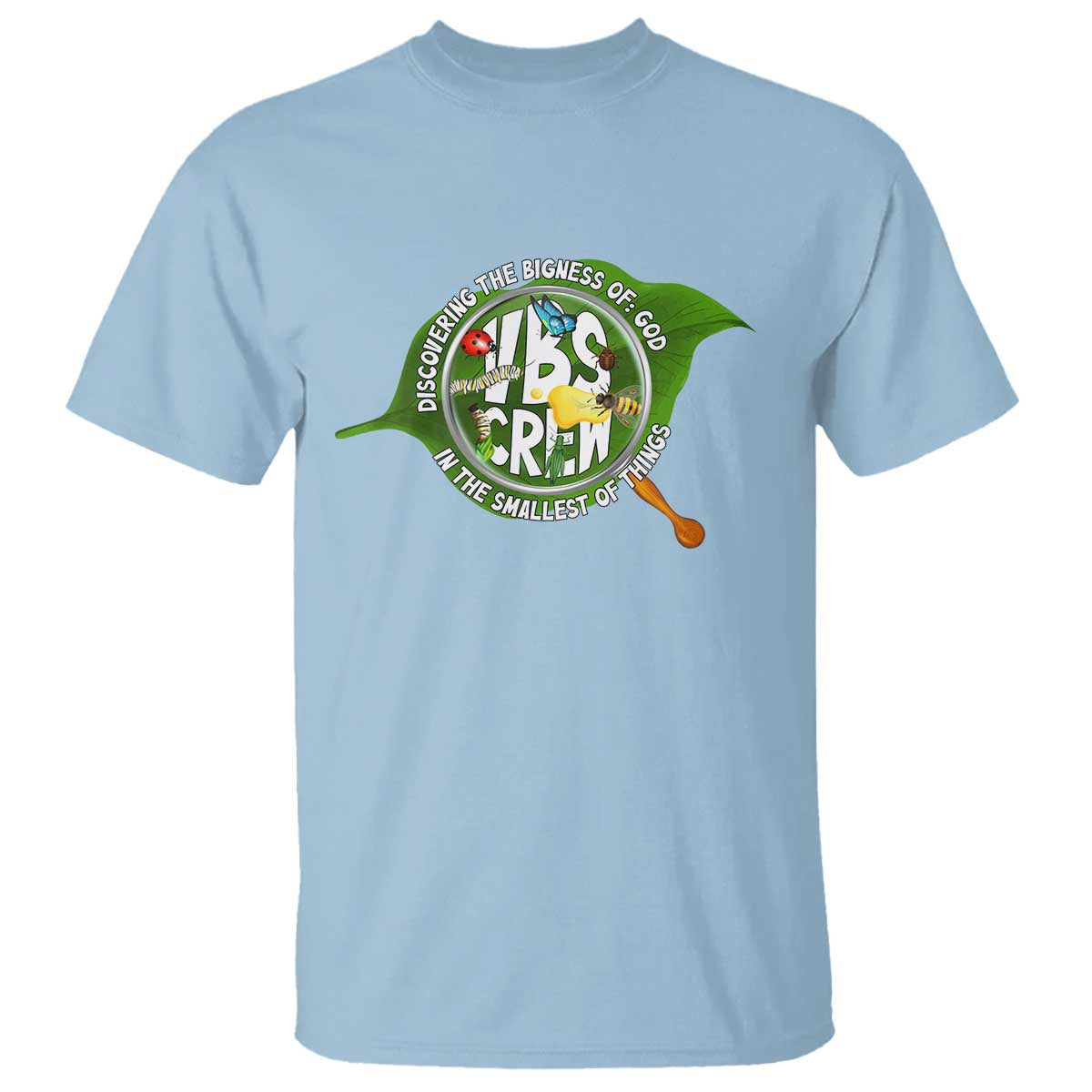 VBS Crew 2025 T Shirt Magnified Discovering The Bigness Of God In The Smallest Of Things TS02 Light Blue Print Your Wear
