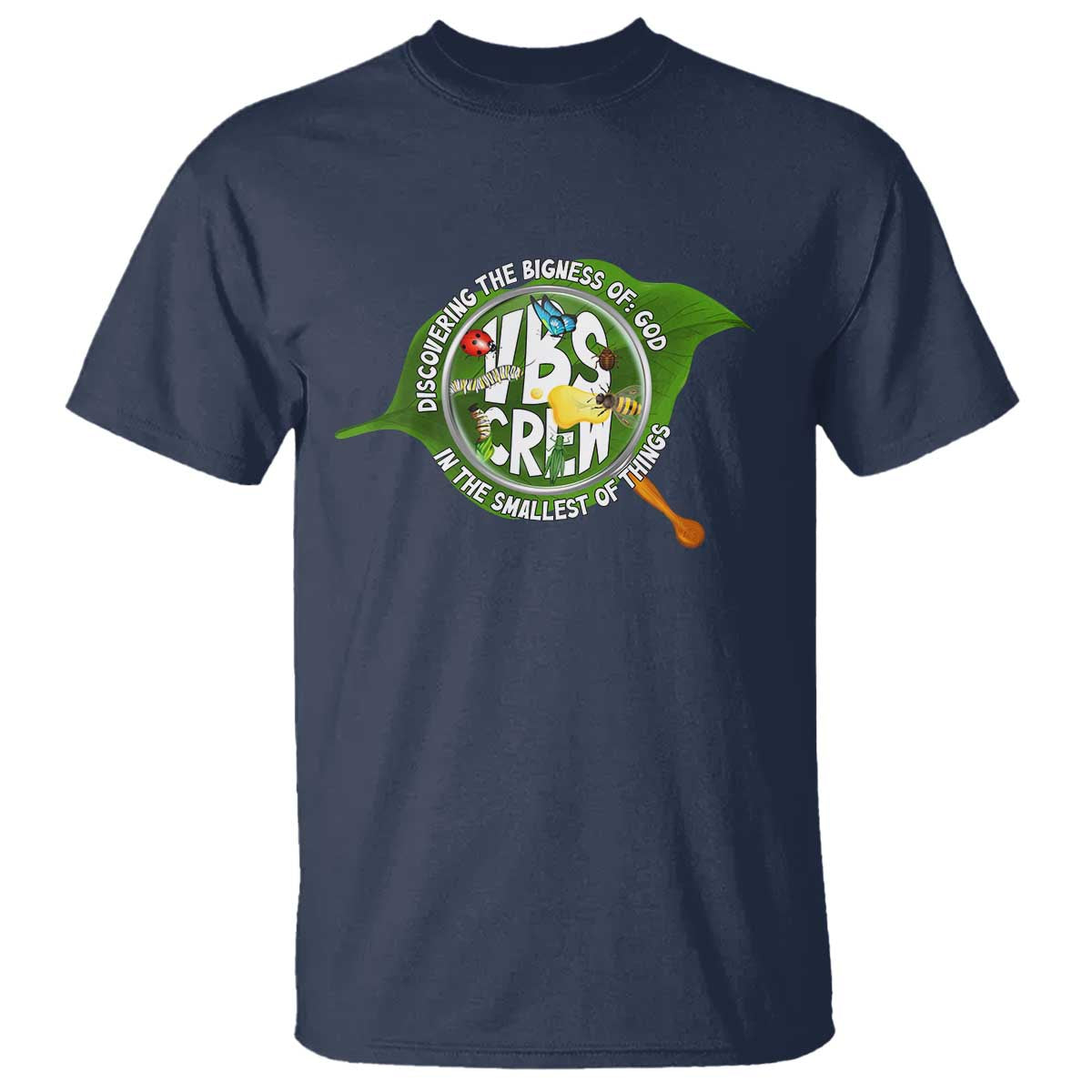 VBS Crew 2025 T Shirt Magnified Discovering The Bigness Of God In The Smallest Of Things TS02 Navy Print Your Wear