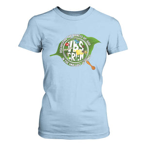 VBS Crew 2025 T Shirt For Women Magnified Discovering The Bigness Of God In The Smallest Of Things TS02 Light Blue Print Your Wear