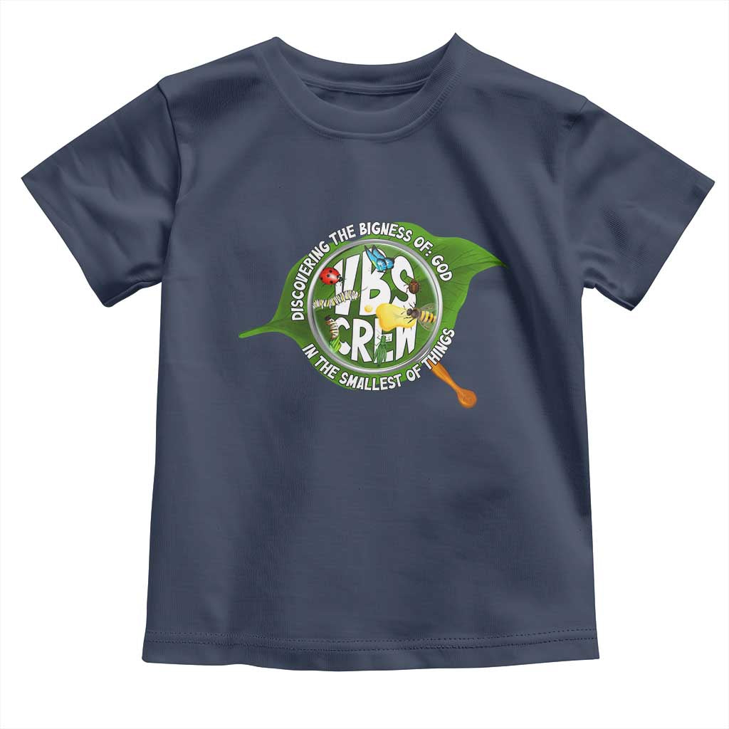 VBS Crew 2025 Toddler T Shirt Magnified Discovering The Bigness Of God In The Smallest Of Things TS02 Navy Print Your Wear