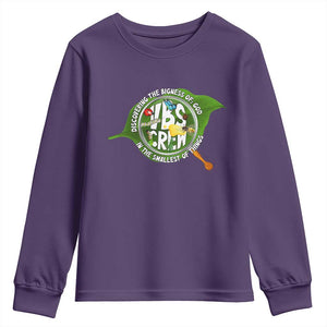 VBS Crew 2025 Youth Sweatshirt Magnified Discovering The Bigness Of God In The Smallest Of Things TS02 Purple Print Your Wear