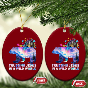 VBS 2025 Adventure Bear Ceramic Ornament Trusting Jesus In A Wild World Northen Lights TS02 Print Your Wear