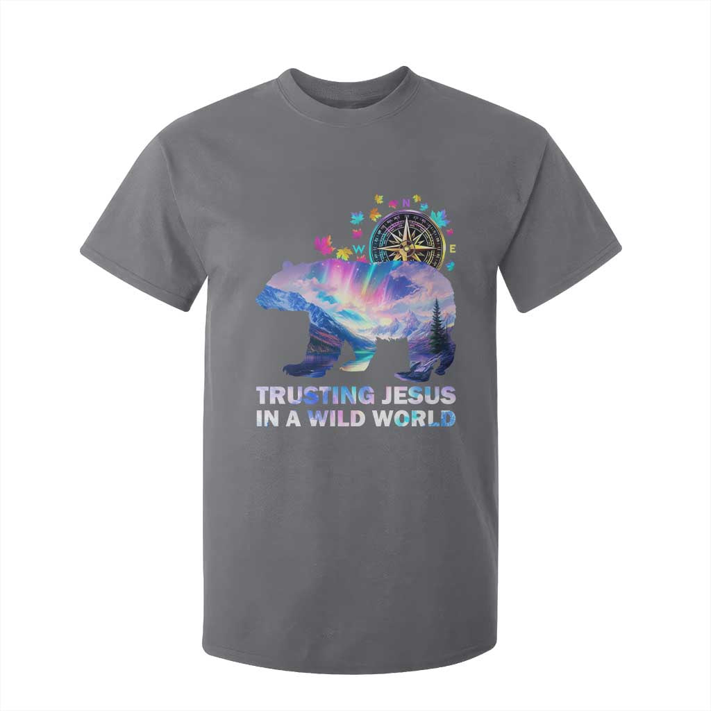 VBS 2025 Adventure Bear T Shirt For Kid Trusting Jesus In A Wild World Northen Lights TS02 Charcoal Print Your Wear