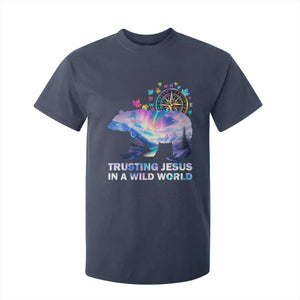 VBS 2025 Adventure Bear T Shirt For Kid Trusting Jesus In A Wild World Northen Lights TS02 Navy Print Your Wear