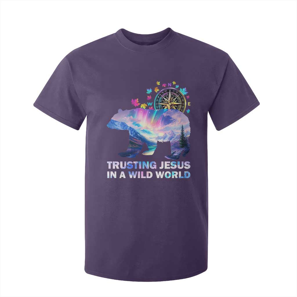 VBS 2025 Adventure Bear T Shirt For Kid Trusting Jesus In A Wild World Northen Lights TS02 Purple Print Your Wear