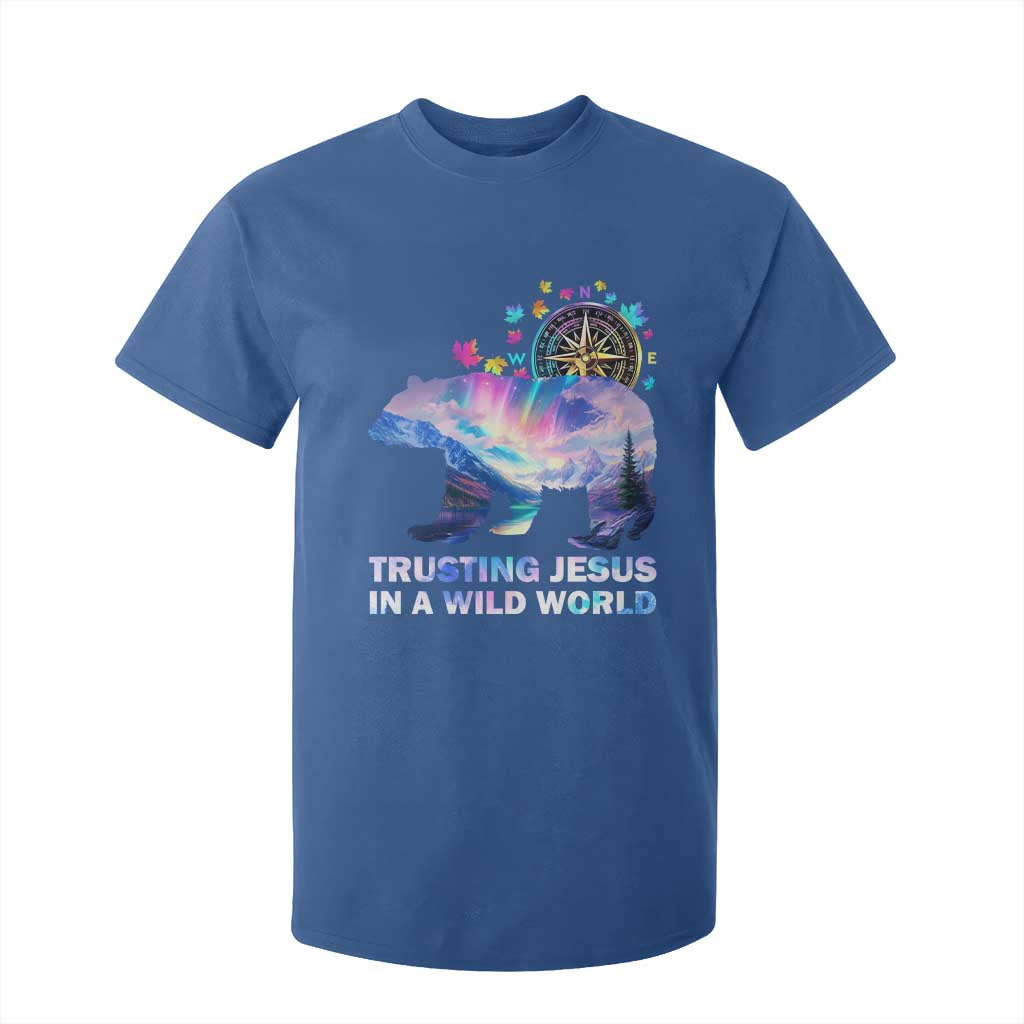 VBS 2025 Adventure Bear T Shirt For Kid Trusting Jesus In A Wild World Northen Lights TS02 Royal Blue Print Your Wear