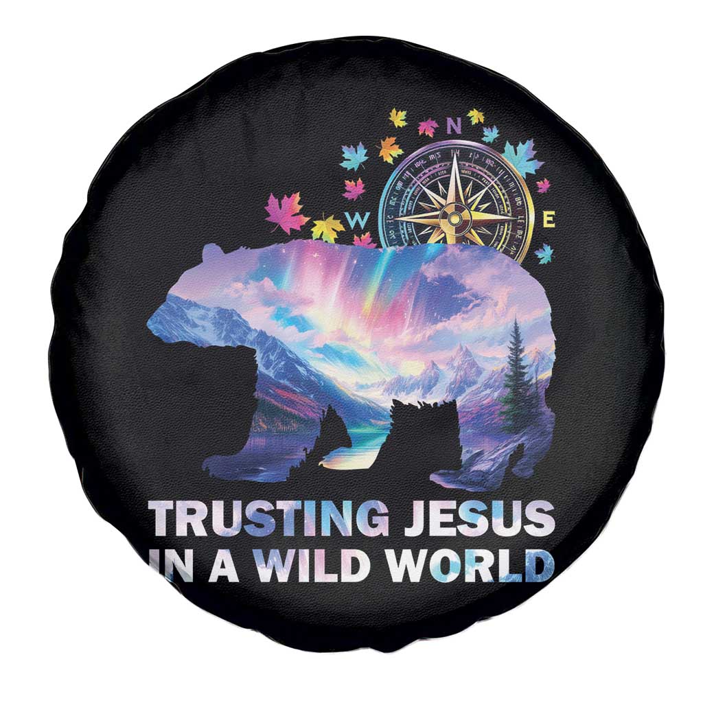 VBS 2025 Adventure Bear Spare Tire Cover Trusting Jesus In A Wild World Northen Lights TS02 Print Your Wear