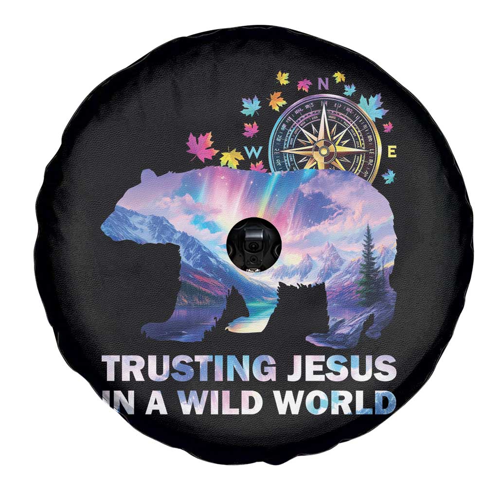 VBS 2025 Adventure Bear Spare Tire Cover Trusting Jesus In A Wild World Northen Lights TS02 Print Your Wear