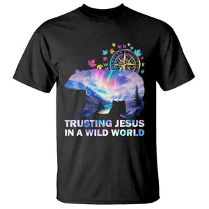 VBS 2025 Adventure Bear T Shirt Trusting Jesus In A Wild World Northen Lights TS02 Black Print Your Wear
