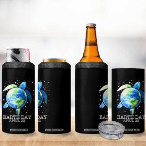 Earth Day Sea Turtle 4 in 1 Can Cooler Tumbler Restore Earth Save The Planet TS02 Print Your Wear