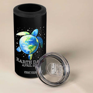 Earth Day Sea Turtle 4 in 1 Can Cooler Tumbler Restore Earth Save The Planet TS02 Print Your Wear