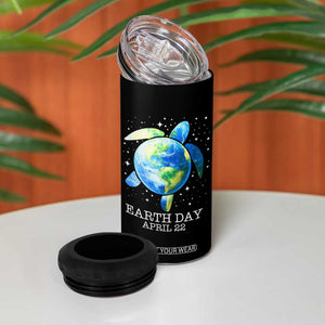 Earth Day Sea Turtle 4 in 1 Can Cooler Tumbler Restore Earth Save The Planet TS02 Print Your Wear