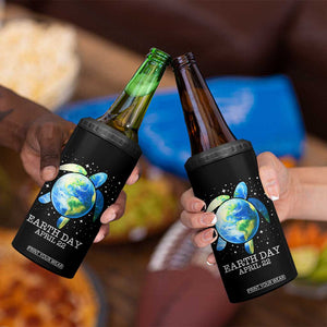 Earth Day Sea Turtle 4 in 1 Can Cooler Tumbler Restore Earth Save The Planet TS02 Print Your Wear