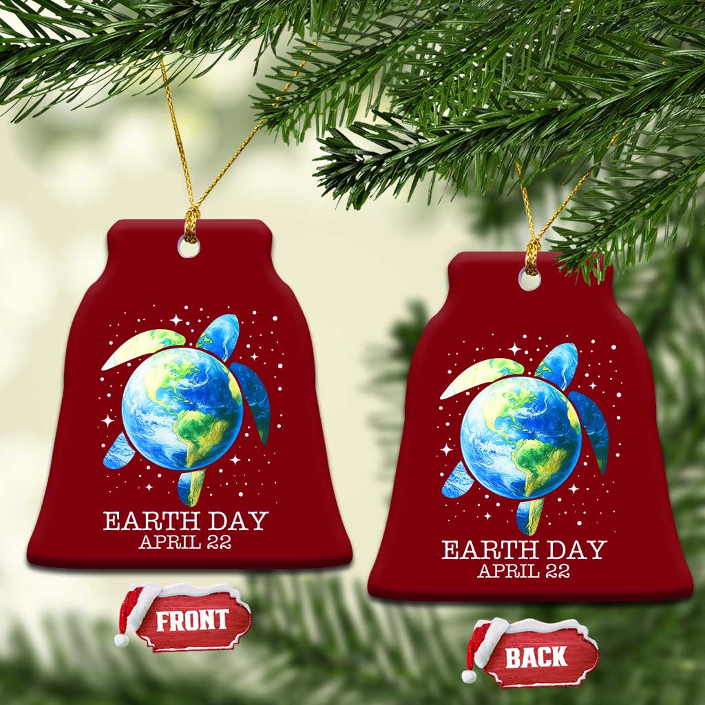Earth Day Sea Turtle Ceramic Ornament Restore Earth Save The Planet TS02 Print Your Wear
