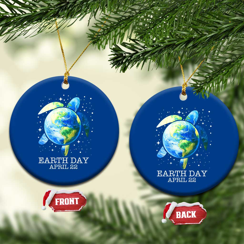 Earth Day Sea Turtle Ceramic Ornament Restore Earth Save The Planet TS02 1pc Blue Print Your Wear