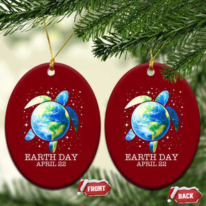 Earth Day Sea Turtle Ceramic Ornament Restore Earth Save The Planet TS02 Print Your Wear