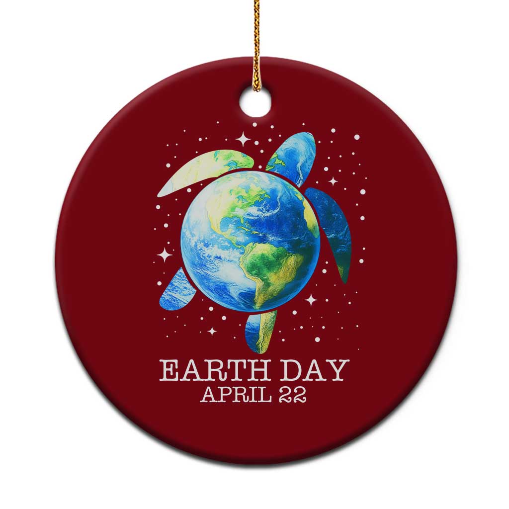 Earth Day Sea Turtle Ceramic Ornament Restore Earth Save The Planet TS02 1pc Red Print Your Wear