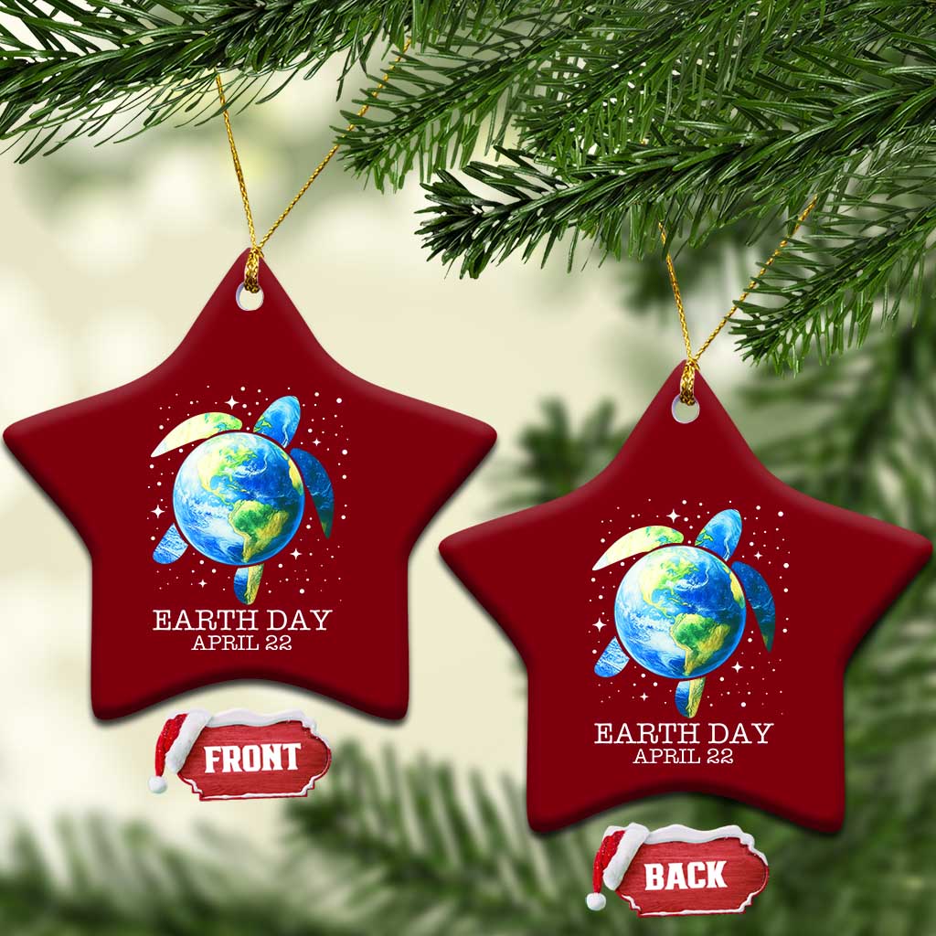 Earth Day Sea Turtle Ceramic Ornament Restore Earth Save The Planet TS02 Print Your Wear