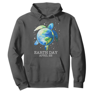 Earth Day Sea Turtle Hoodie Restore Earth Save The Planet TS02 Dark Heather Print Your Wear