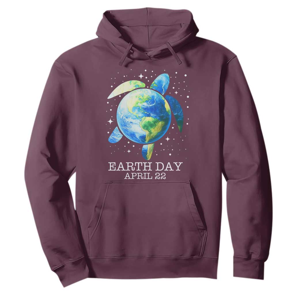 Earth Day Sea Turtle Hoodie Restore Earth Save The Planet TS02 Maroon Print Your Wear