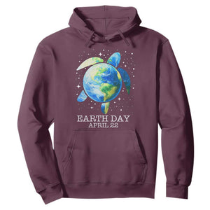 Earth Day Sea Turtle Hoodie Restore Earth Save The Planet TS02 Maroon Print Your Wear