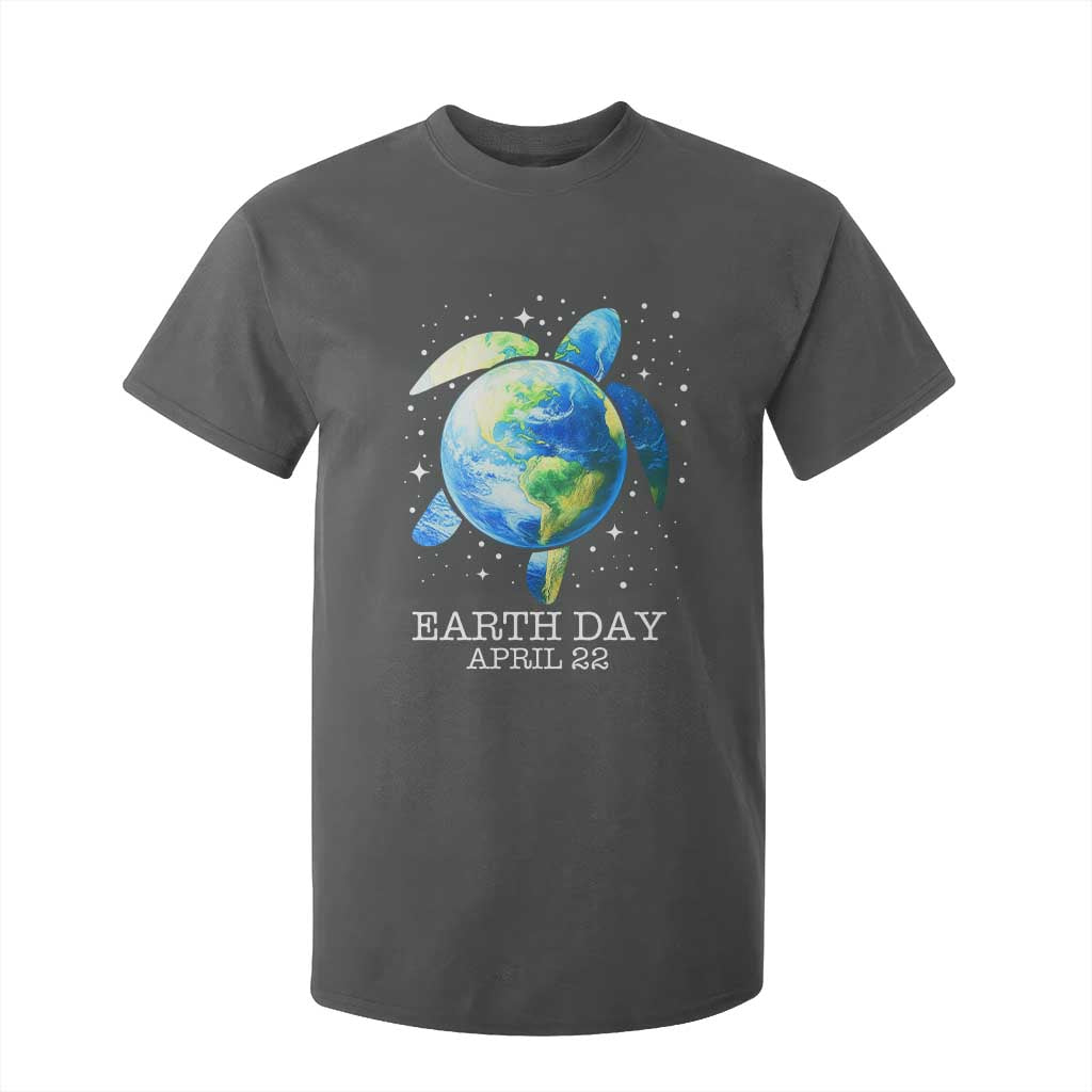 Earth Day Sea Turtle T Shirt For Kid Restore Earth Save The Planet TS02 Dark Heather Print Your Wear