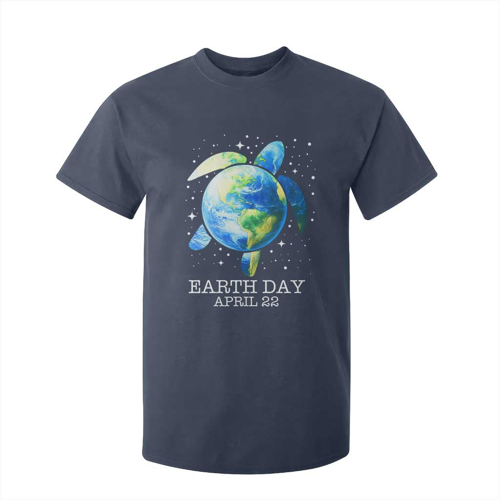 Earth Day Sea Turtle T Shirt For Kid Restore Earth Save The Planet TS02 Navy Print Your Wear