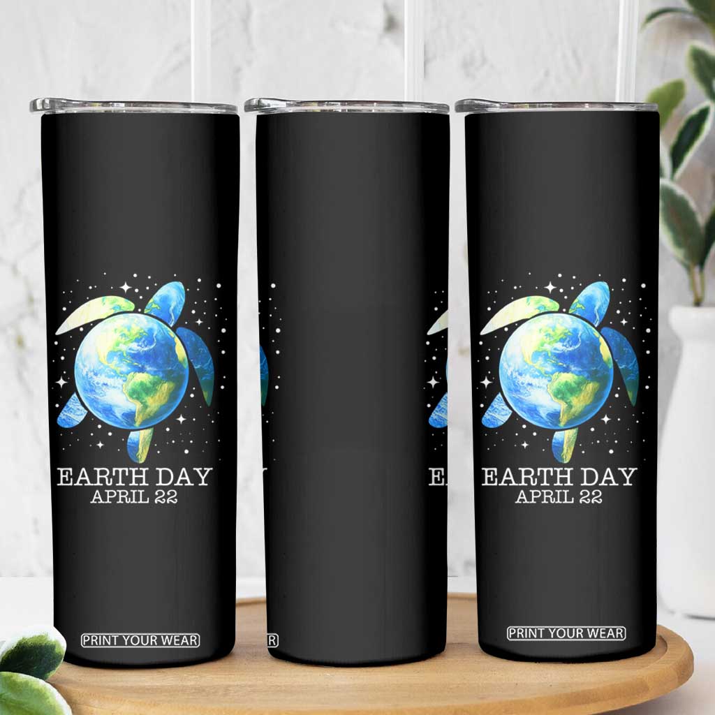 Earth Day Sea Turtle Skinny Tumbler Restore Earth Save The Planet TS02 Print Your Wear