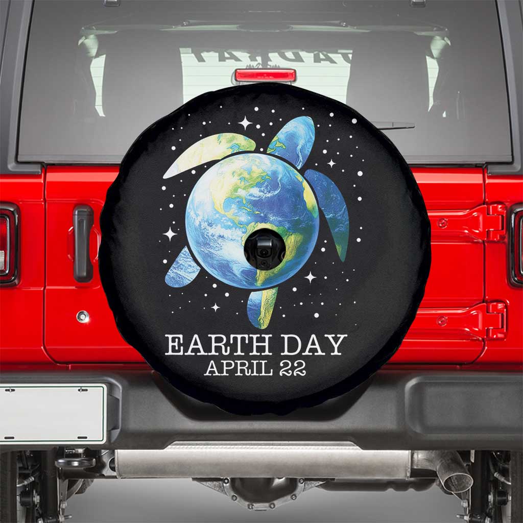 Earth Day Sea Turtle Spare Tire Cover Restore Earth Save The Planet TS02 Black Print Your Wear