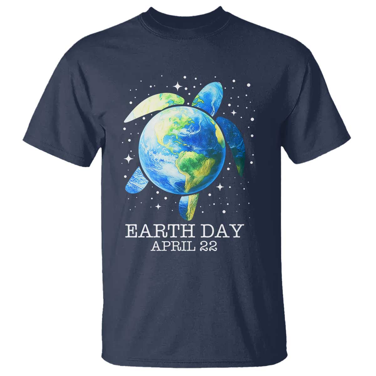Earth Day Sea Turtle T Shirt Restore Earth Save The Planet TS02 Navy Print Your Wear