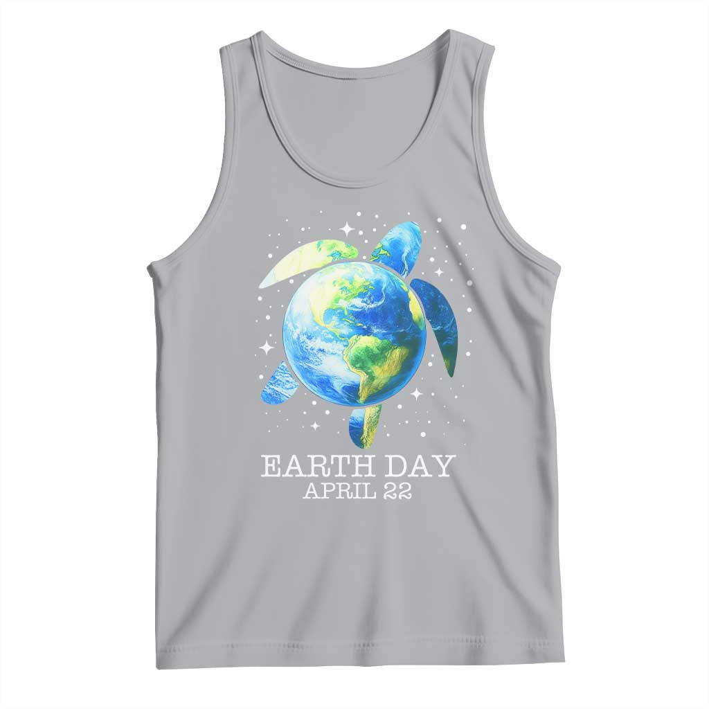 Earth Day Sea Turtle Tank Top Restore Earth Save The Planet TS02 Athletic Heather Print Your Wear