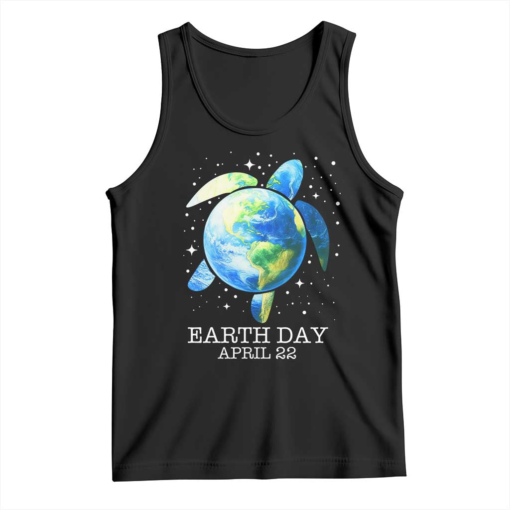 Earth Day Sea Turtle Tank Top Restore Earth Save The Planet TS02 Black Print Your Wear