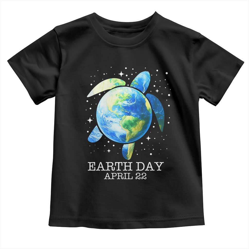Earth Day Sea Turtle Toddler T Shirt Restore Earth Save The Planet TS02 Black Print Your Wear